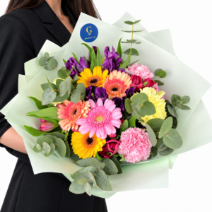 Kytica mix Gerbera, Karafiát a Alstroeméria